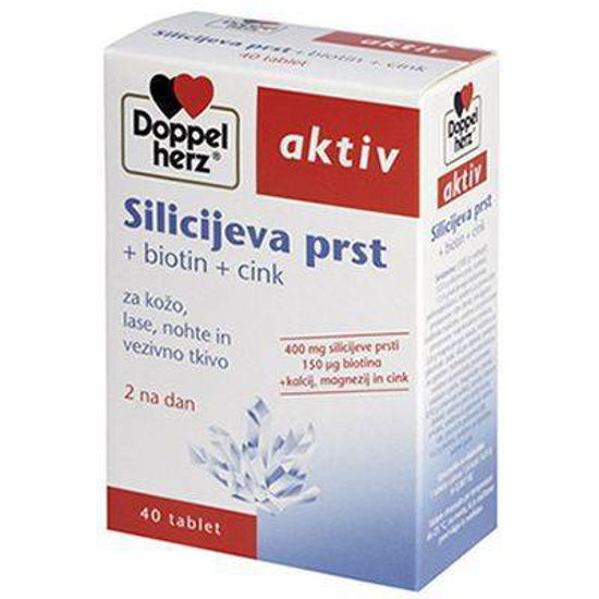 DoppelHerz silicijeva prst + biotin + cink, 40 tablet