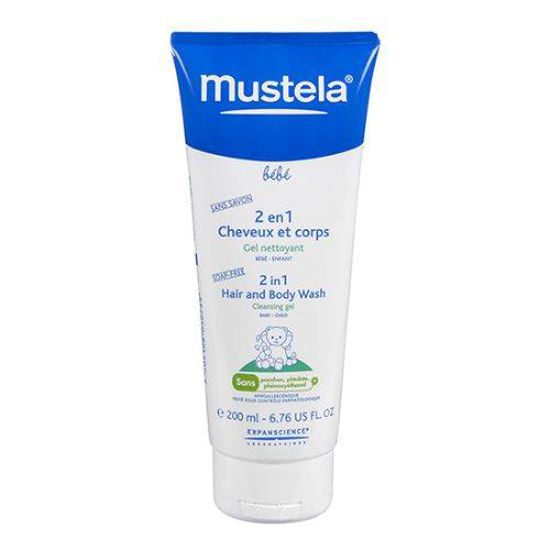 Mustela 2 v 1 šampon za lase in telo, 200 mL