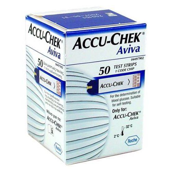 Accu-Chek Aviva testni lističi za glukozo, 50 lističev