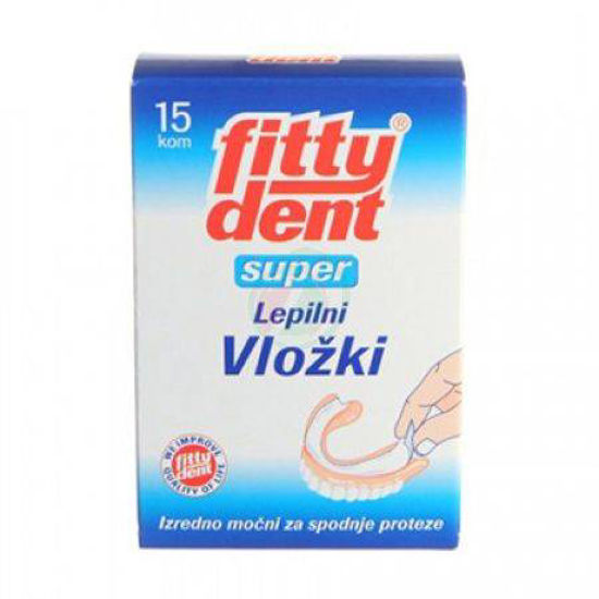 Fittydent lepilni VLOŽKI za proteze, 15 lepilnih vložkov