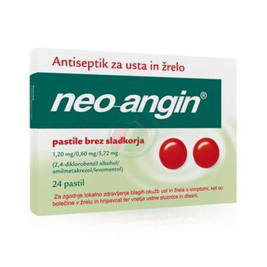 Neoangin brez sladkorja, 24 pastil