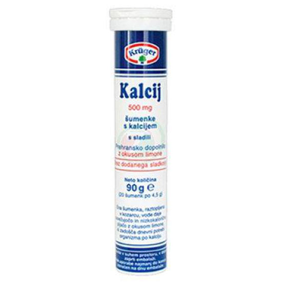 Kalcij 500 mg šumeče tablete, 20 tablet
