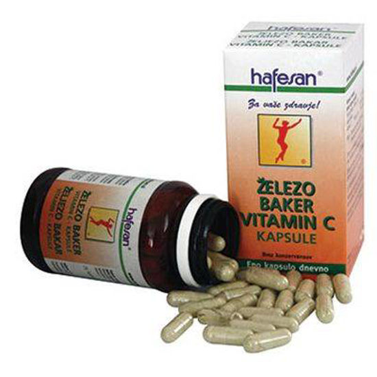 Hafesan železo, baker in vitamin C, 60 kapsul ali KOMPLET