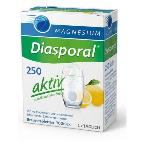 Magnesium Diasporal 250 Aktiv, 20 šumečih tablet