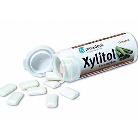 Xylitol varovalni žvečilni gumi s 100 % xylitola z okusom cimeta, 30 žvečilnih gumijev
