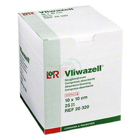 Vliwazell sterilna neadhezivna absorbcijska obloga 10x10 cm, 60 kom.
