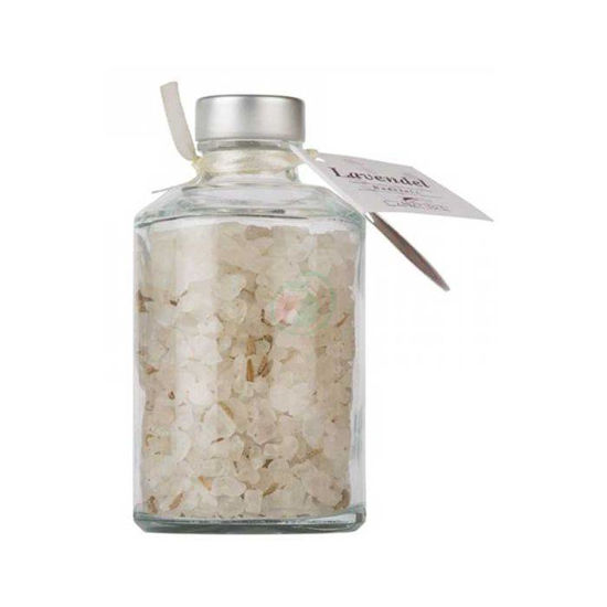 La Nature lavender kopalna sol z cvetovi sivke v okrasni steklenički, 250 g