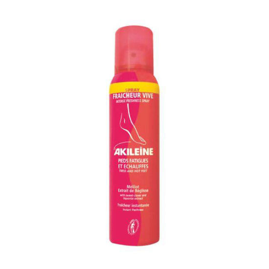 Akileine (rdeča linija) sprej za osvežitev in poživitev nog, 150 mL