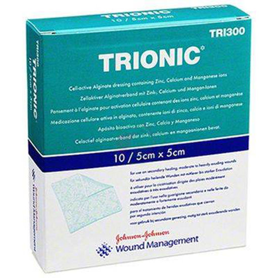 Trionic Algosteril alginatna obloga s tremi ioni 5x5 cm, 10 kom. 