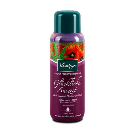 Kneipp aromatična peneča kopel Srečni časi rdeči mak in konoplja, 400 mL