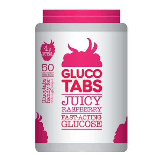 Glucotabs glukozne tablete z okusom maline, 50 tablet