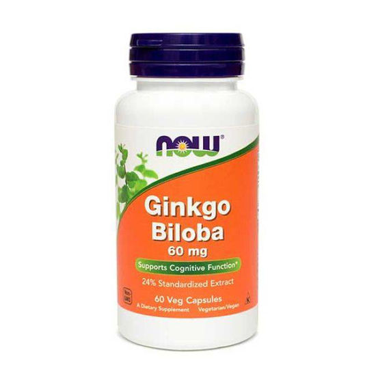 Now Ginko Biloba 60 mg, 60 kapsul