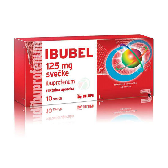Ibubel 125 mg svečke, 10 svečk