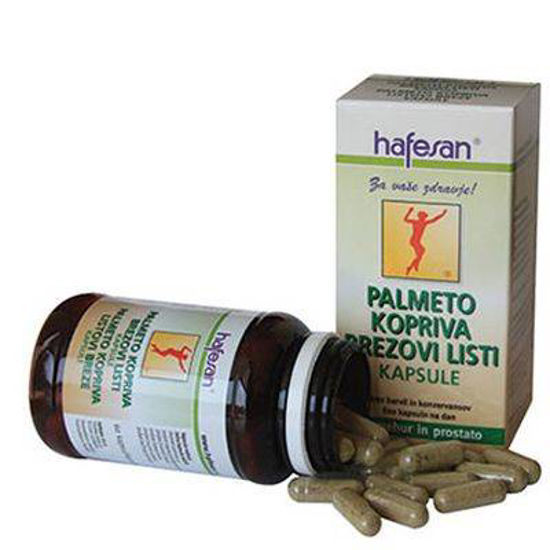 Hafesan Palmeto, kopriva in brezovi listi, 60 kapsul ali KOMPLET