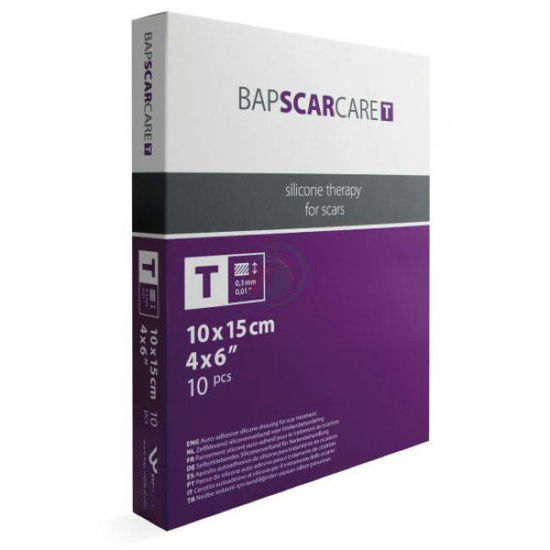 BapscarCare T tanka silikonska obloga 10x15 cm, 1 obloga