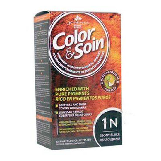 Color & Soin barva za lase 1N ebanovinasta črna
