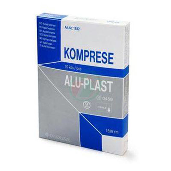 Tosama aluplast extra komprese sterilne 15 x 9 cm, 10 kompres