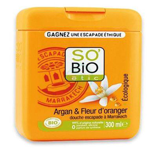 So'Bio Etic tuš gel argan in pomarančni cvet, 300 mL
