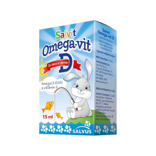 Salvit Omega-Vit D kapljice, 15 mL