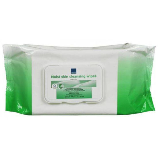 Abena Skincare neodišavljeni čistilni robčki v dozi, 80 robčkov