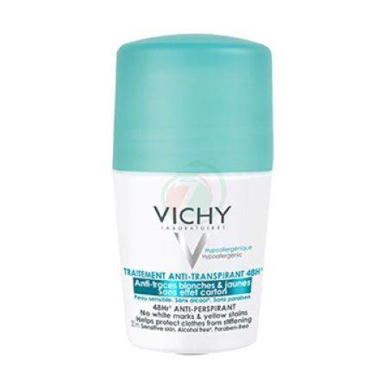 Vichy Anti-Traces roll-on deodorant - zeleni pokrovček, 50 mL