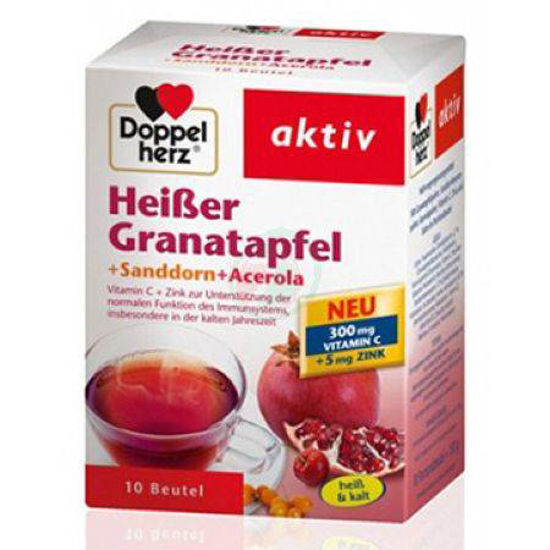 Doppel Herz vroči napitek granatno jabolko+rakitovec+acerola, 10 vrečk