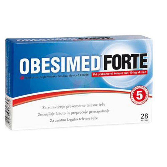 Obesimed Forte pri prekomerni telesni teži, 28 kapsul