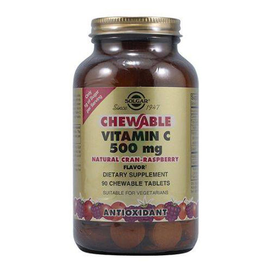 Solgar Vitamin C 500 mg prehransko dopolnilo z izvlečkom brusnice in maline, 90 tablet