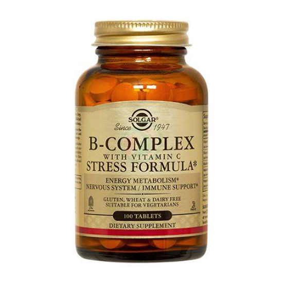 Solgar B kompleks z vitaminom C, 100 tablet