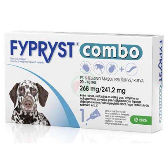 Fypryst Combo 268 mg/241,2 mg kožne kapljice za pse od 20 - 40 kg