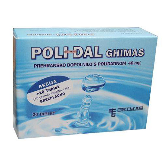Polidal dopolnilo s polidatom, 20 tablet