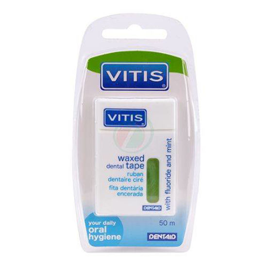 Dentaid Vitis zelen voščeni trak s fluoridom ter mentolom