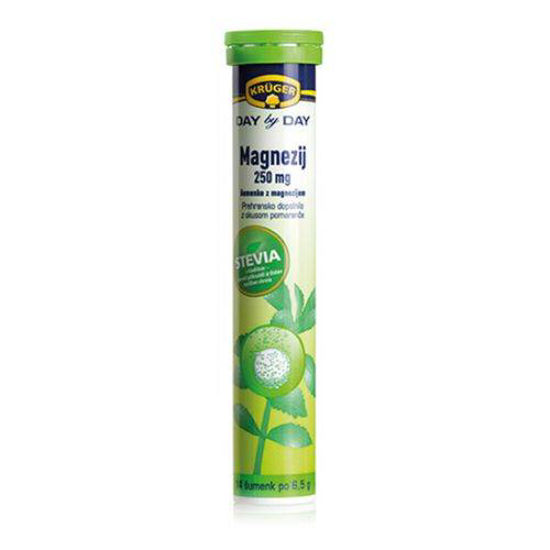 Krüger Day by Day Magnezij s sladilom stevia, 14 šumenk
