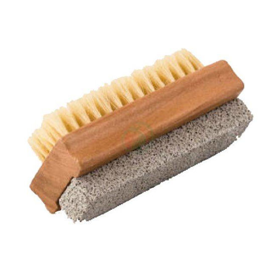 Loofah ščetka za nohte z brusnim kamnom za pete