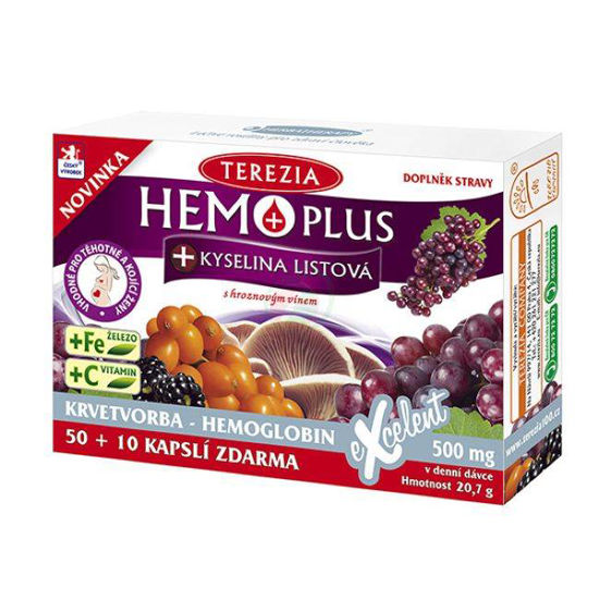 Terezia Hemo Plus prehransko dopolnilo, 60 kapsul