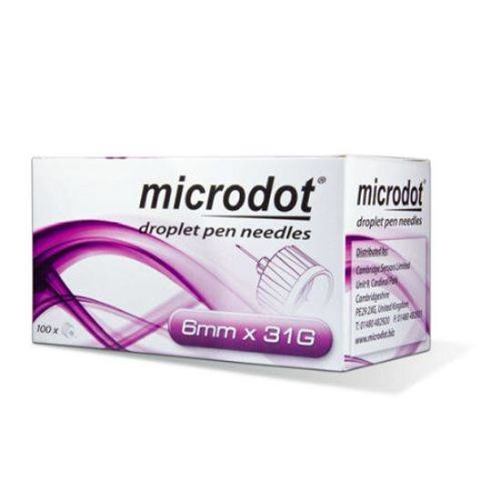 Microdot Droplet IG 6 mm 31 G igla za mehanski injektor, 100 igel