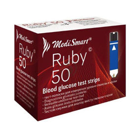 MediSmart Ruby lističi za glukozo, 50 lističev