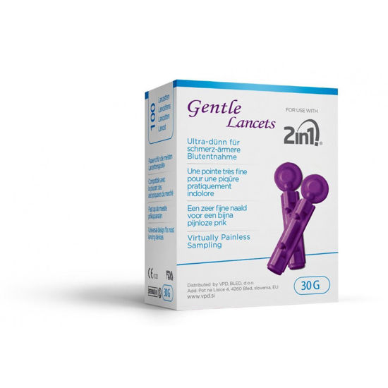 2in1 Gentle univerzalne lancete 30 G, 100 lancet