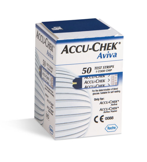 Accu-Check Aviva Nano glucosa testni lističi za merjenje glukoze, 50 kom.