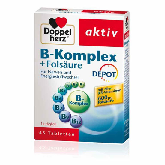Doppelherz Aktiv B-Kompleks + folna kislina, 45 tablet