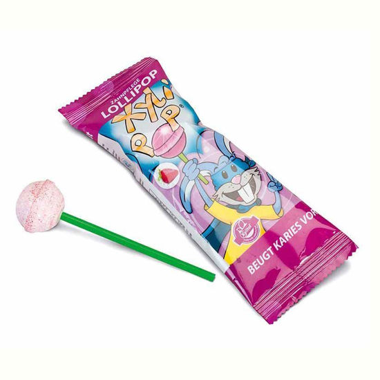 Miradent Xylipop lizika za preventivo in zobno higieno jagoda, 1 lizika