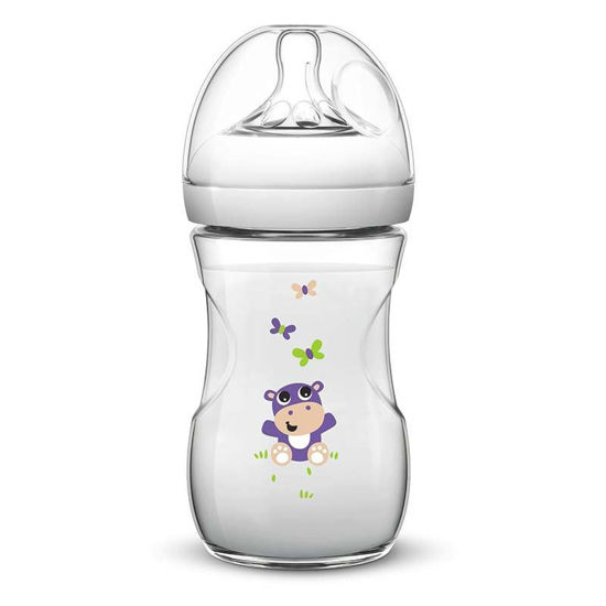 Avent Natural otroška steklenička z motivom, 260 mL