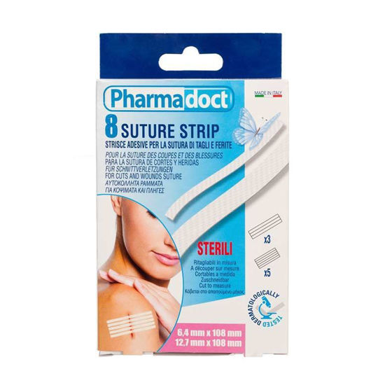 Pharmadoct sterilen trak za zapiranje ran, 8 trakov