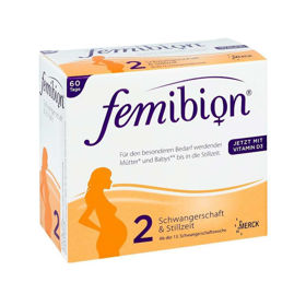 Slika Femibion 2 z vitaminom D brez joda, 60 tablet + 60 kapsul