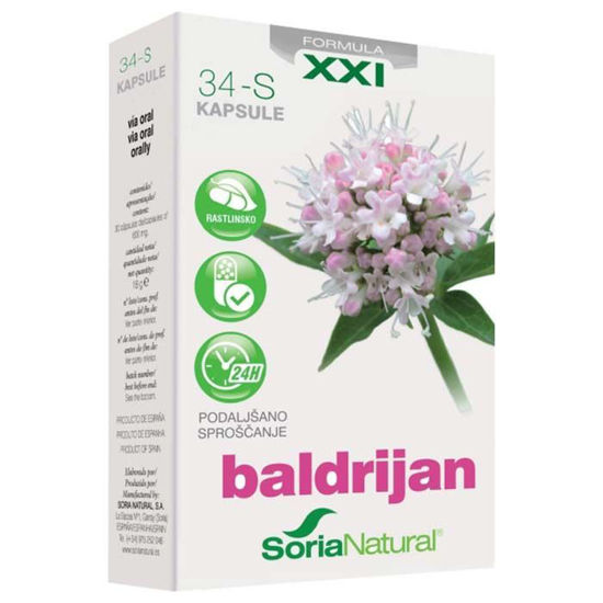 Soria Natural Baldrijan XXI - podaljšano sproščanje, 30 kapsul