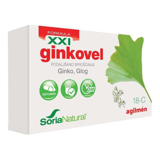 Soria Natural GINKOVEL XXI - podaljšano sproščanje, 30 kapsul