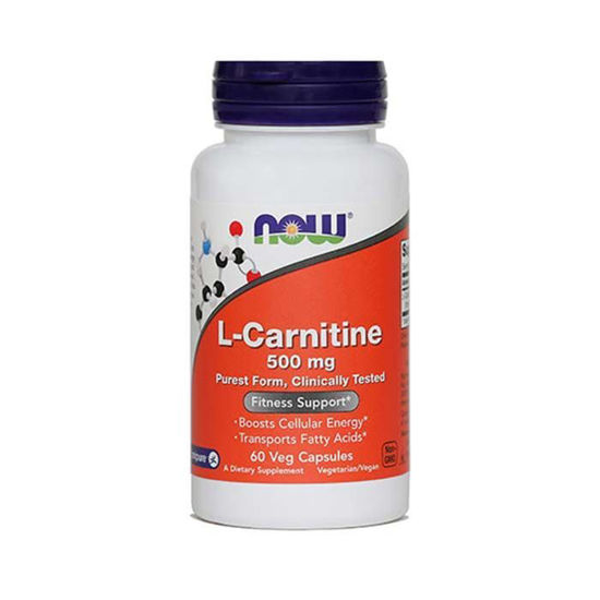 Now L-Carnitine 500 mg prehransko dopolnilo, 60 tablet