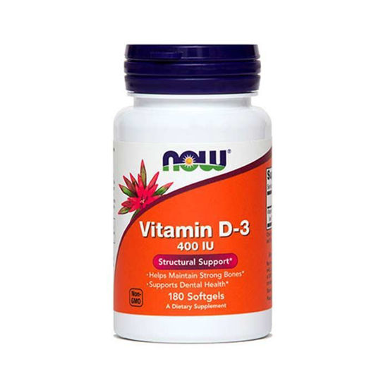Now vitamin D-3 (400 IU)10 mcg kapsule, 180 kapsul