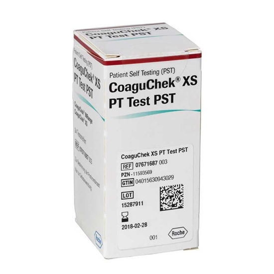 CoaguChek XS PT, XS PT test PST in PT Test, 24 ali 2x24 testnih trakov