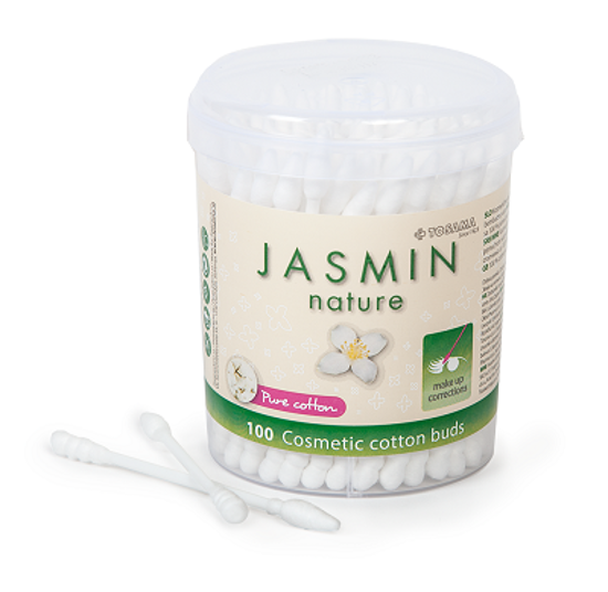 Jasmin Nature kozmetične palčke - lonček, 100 palčk